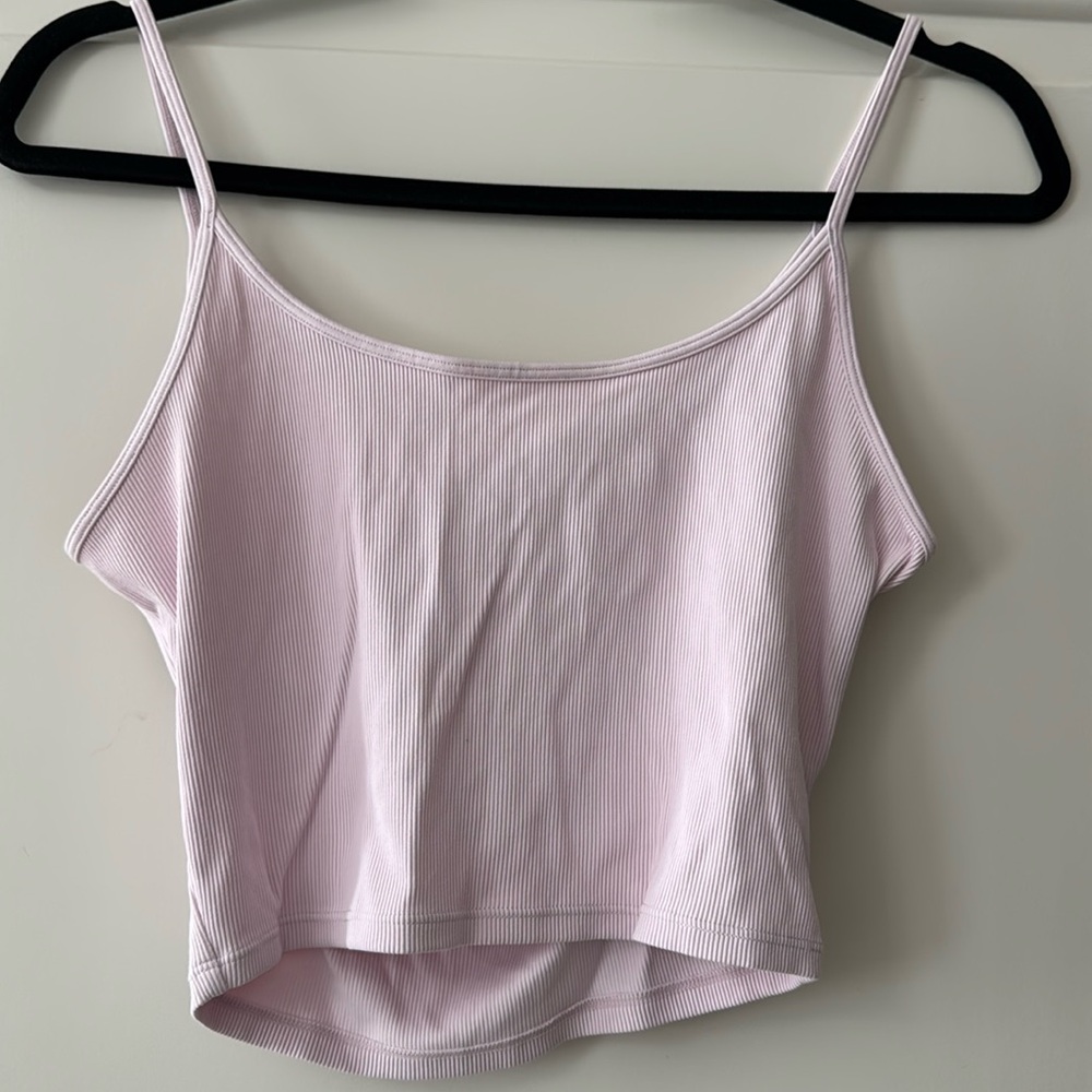 Athleta Baby Pink Spiral Athletic Top, Size Small